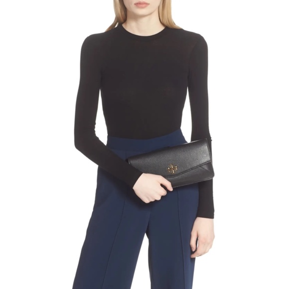 NWT $298 Tory Burch Kira Leather Clutch! - Picture 2 of 14